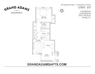 Studio, 1, 2 & 3 Bedroom Apartments in Hoboken | Grand Adams